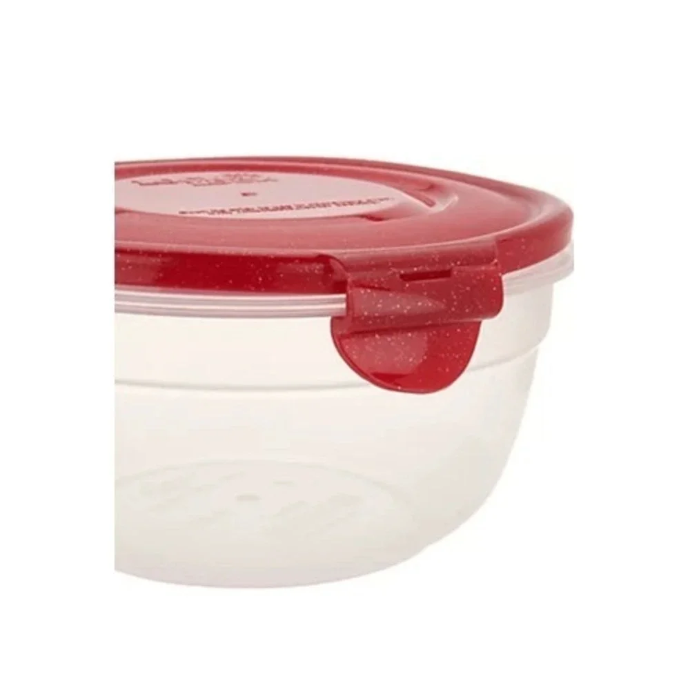 Lock & Lock 10pc Holiday Set 5 Bowls 3.5 Cup with 5 Festive Gift Bags K45728 NEW